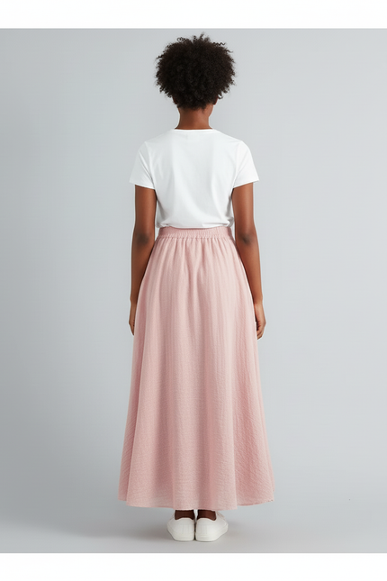Jupe Longue Gaze De Coton Femme