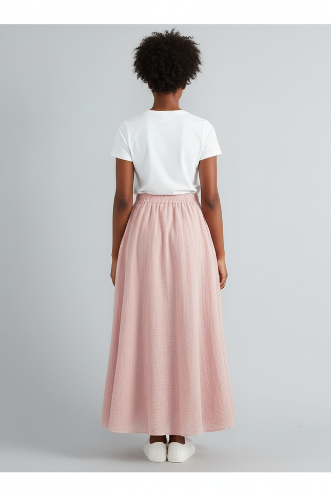 Jupe Longue Gaze De Coton Femme