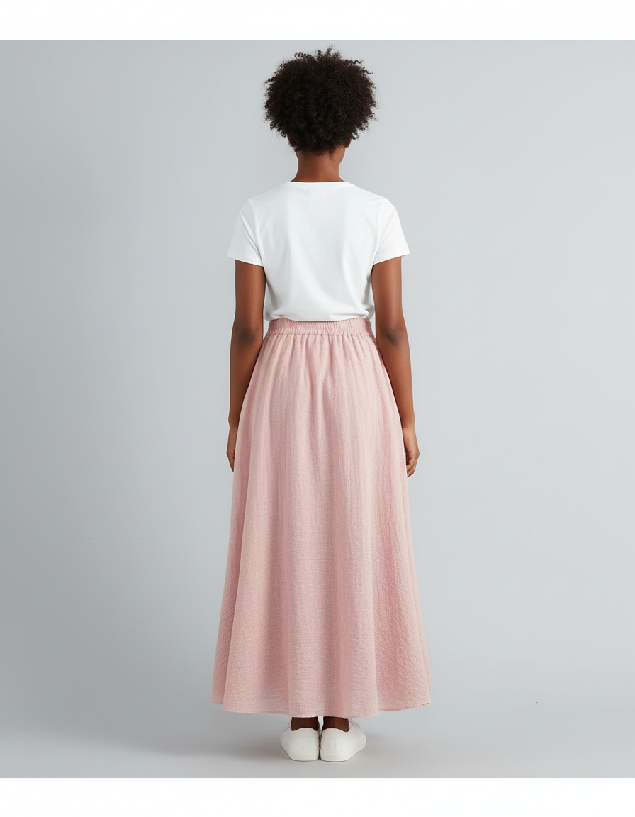 Jupe Longue Gaze De Coton Femme