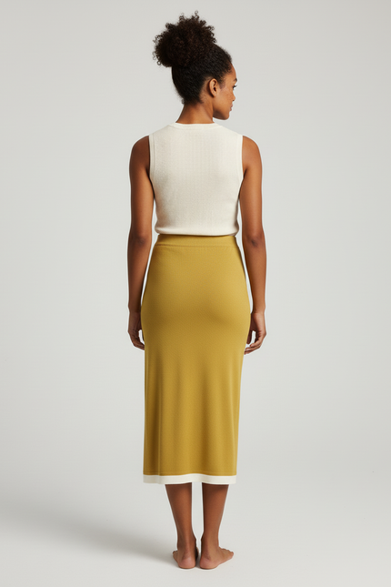 Jupe Longue Jaune Pale