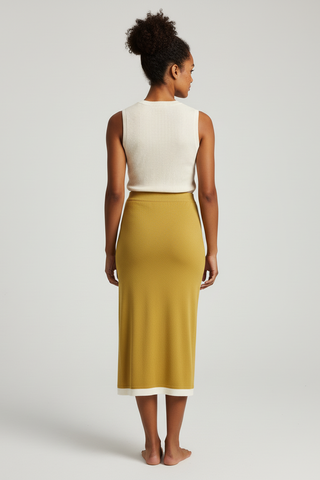 Jupe Longue Jaune Pale