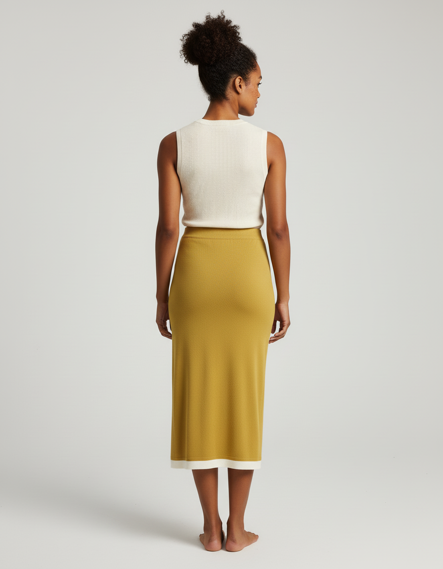 Jupe Longue Jaune Pale