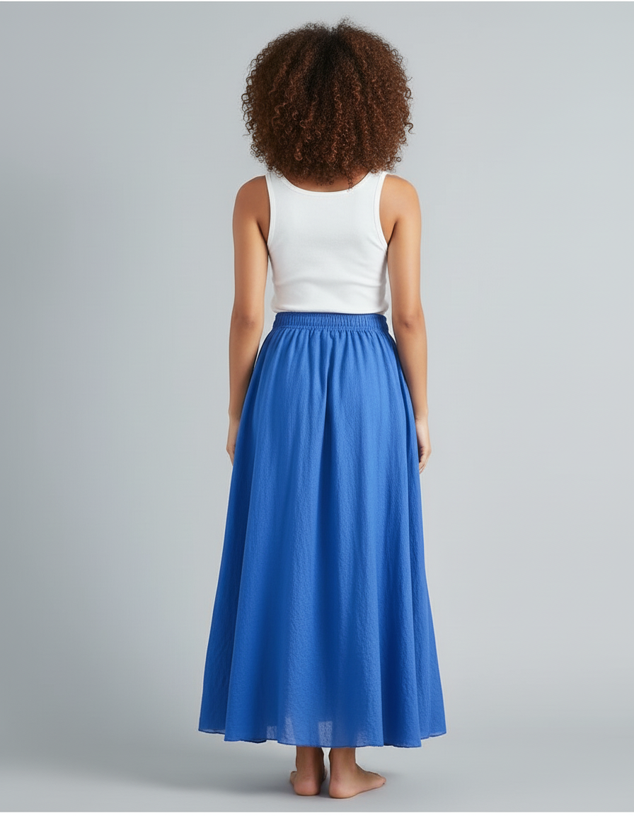 Jupe Longue Bleu Roi