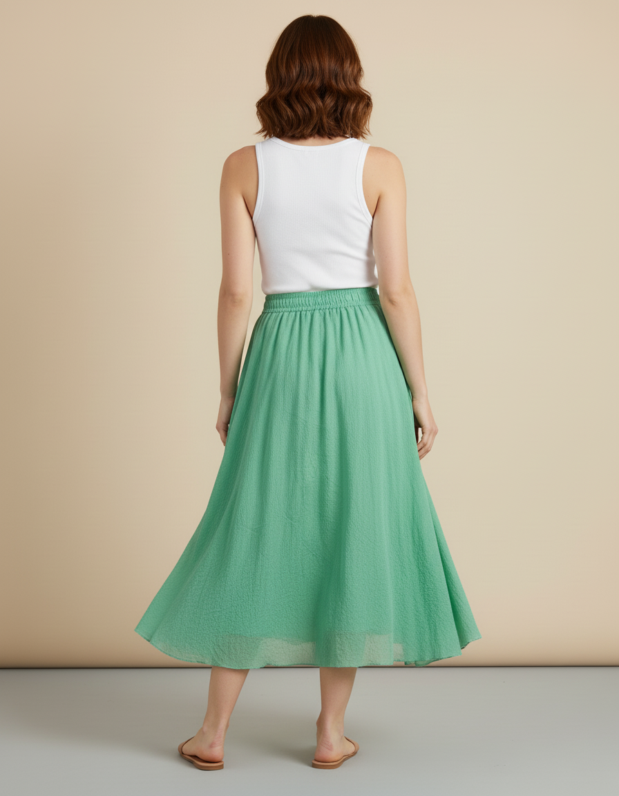 Jupe Longue Vert Pastel