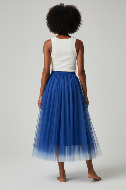 Jupe Longue Plissée Tie And Dye