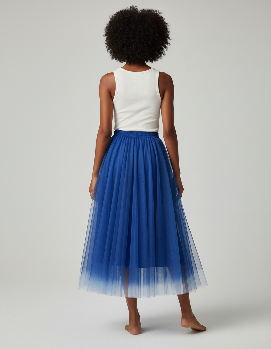 Jupe Longue Plissée Tie And Dye