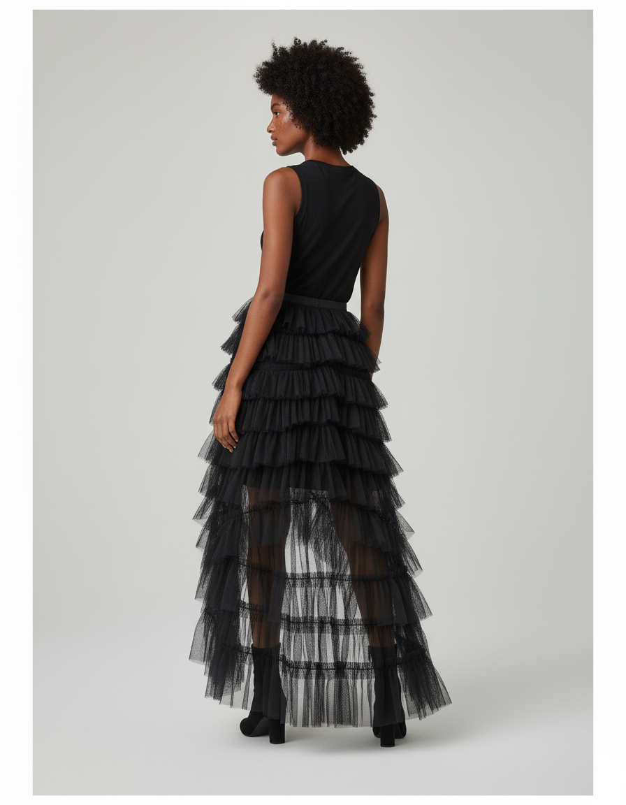 Jupe Longue French Cancan