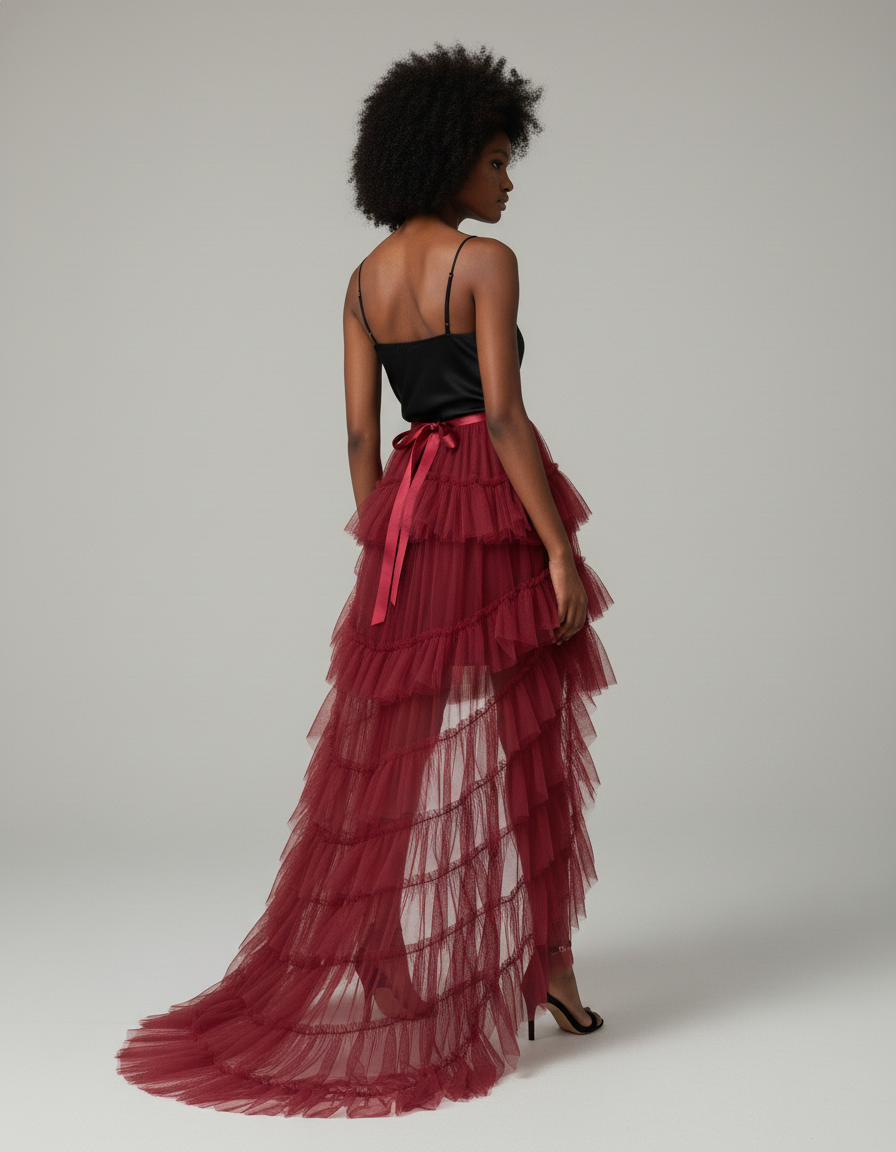 Jupe Longue Rouge Fille