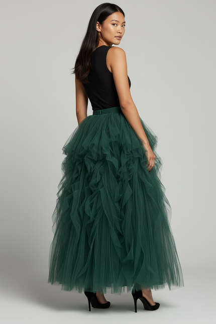 Jupe Longue Verte Fendue