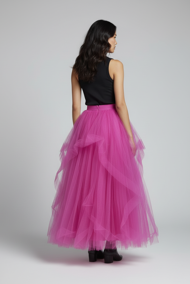 Jupe Longue Voile Fendue