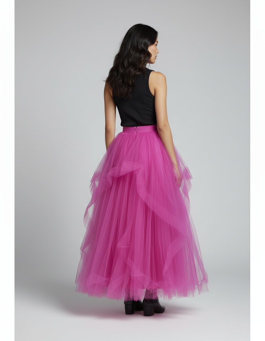 Jupe Longue Voile Fendue