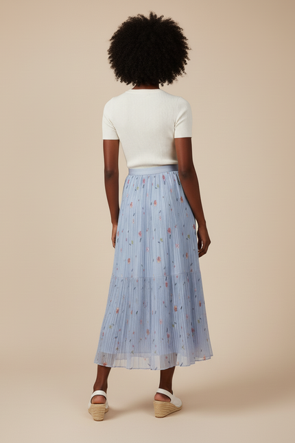 Jupe Longue Mousseline Fleurie