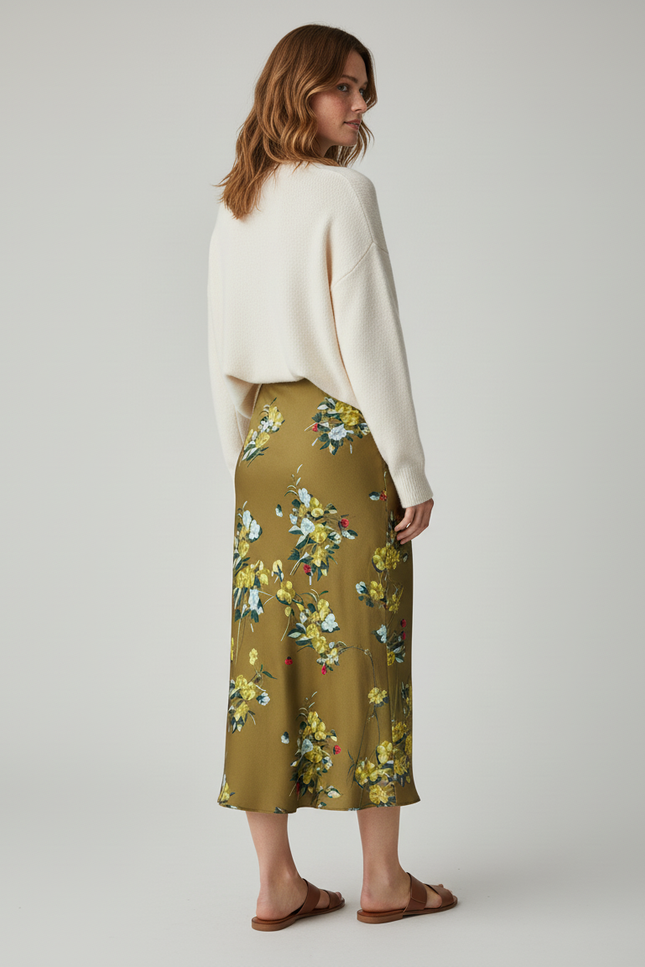 Jupe Longue Grosses Fleurs
