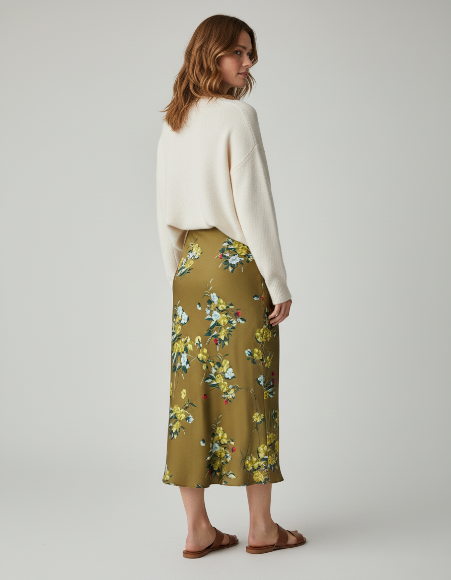 Jupe Longue Grosses Fleurs