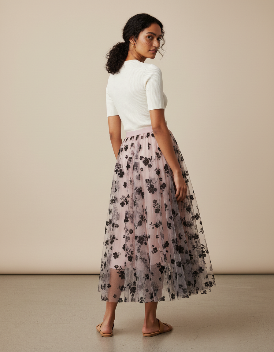 Jupe Longue Fleurie Mariage