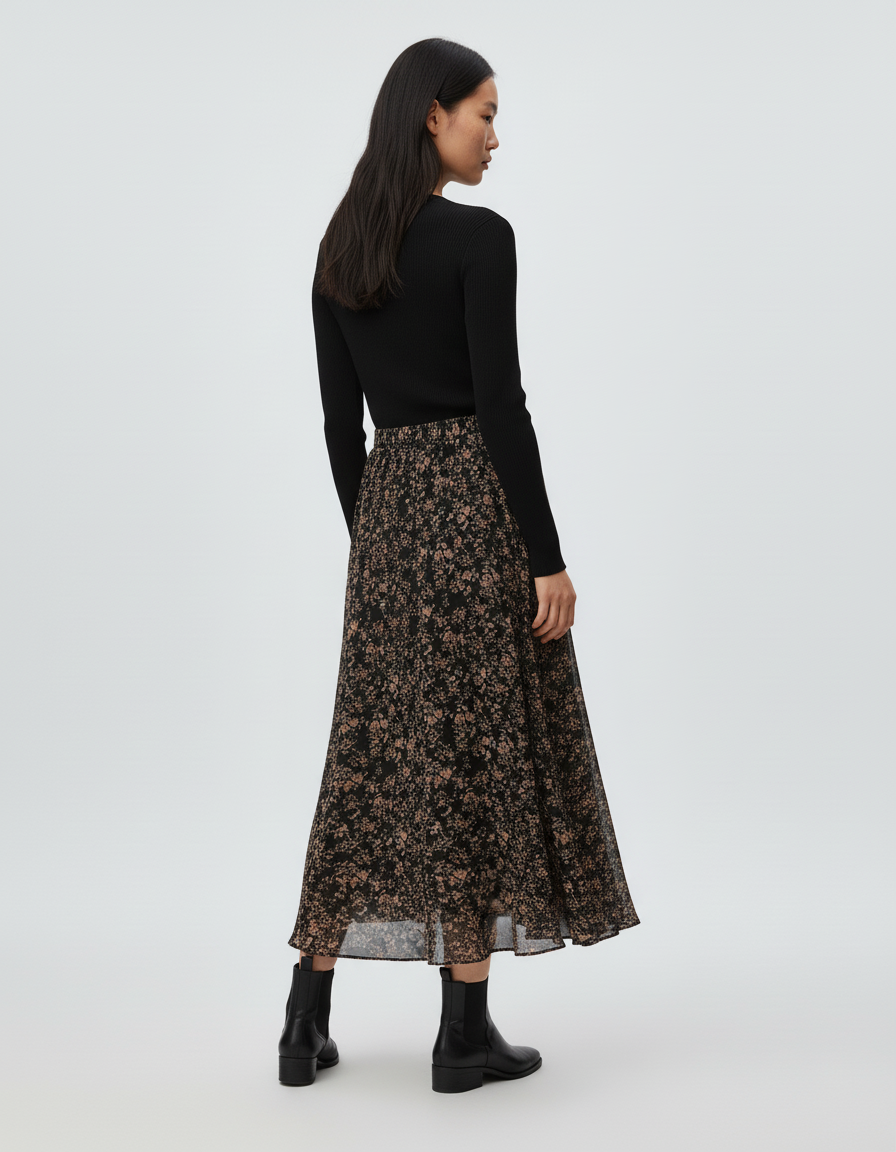 Jupe Mi-Longue Grande Taille