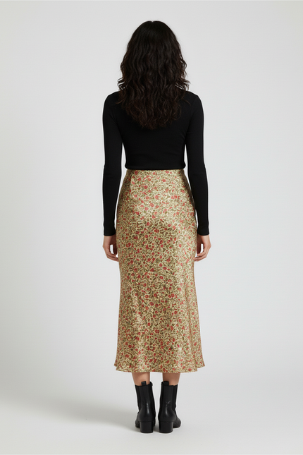 Jupe En Soie Mi-Longue