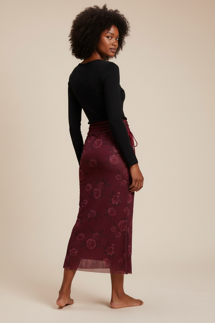 Jupe Imprimée Mi-Longue