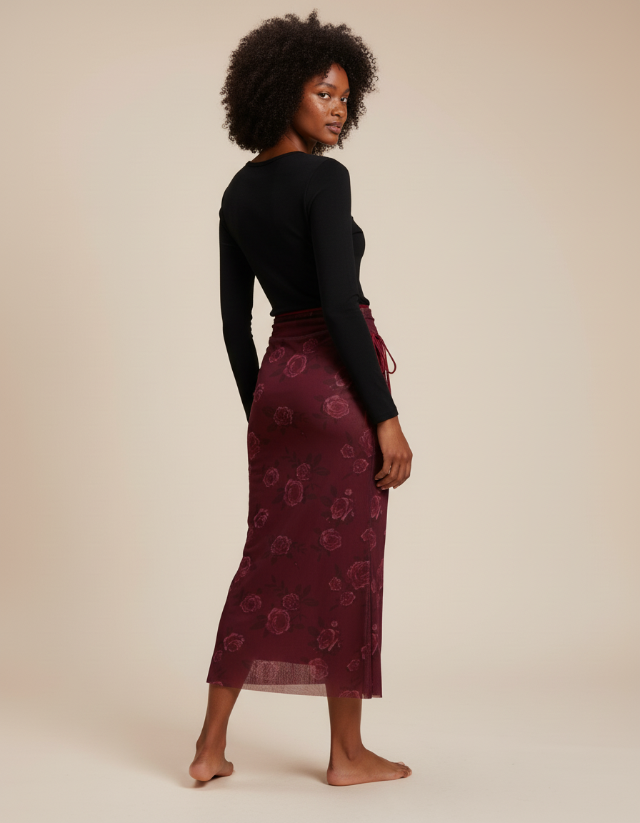 Jupe Imprimée Mi-Longue