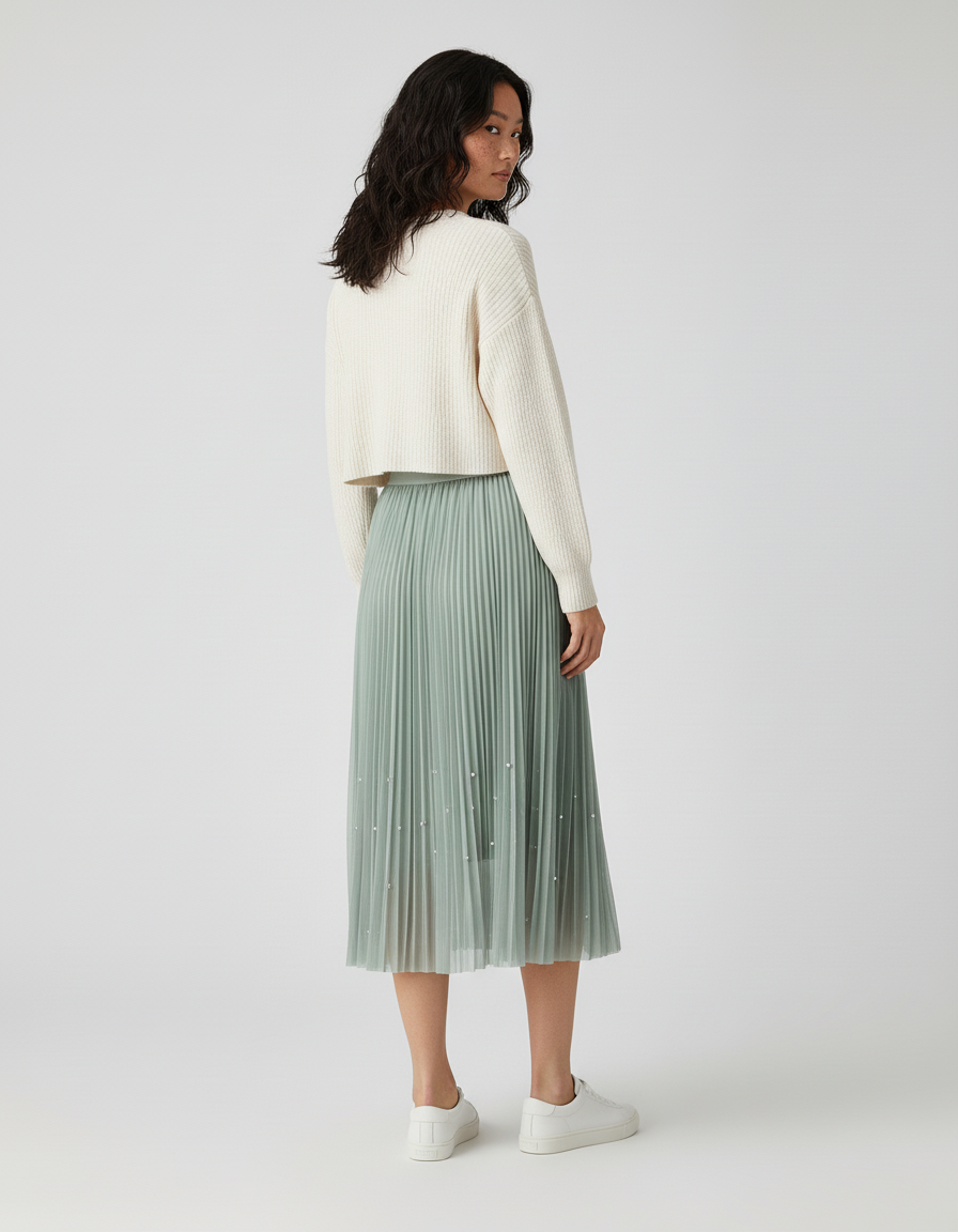 Jupe Longue Plissée Ado
