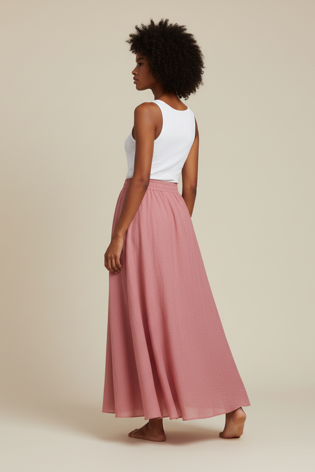 Jupe Longue Vieux Rose