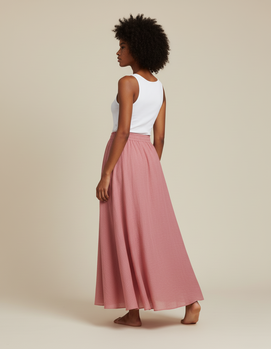 Jupe Longue Vieux Rose