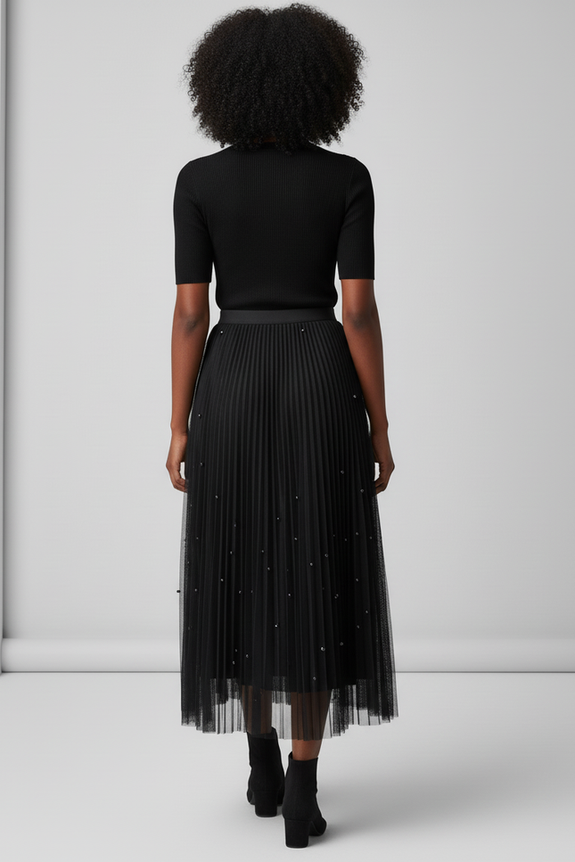 Jupe Longue Bi Matiere