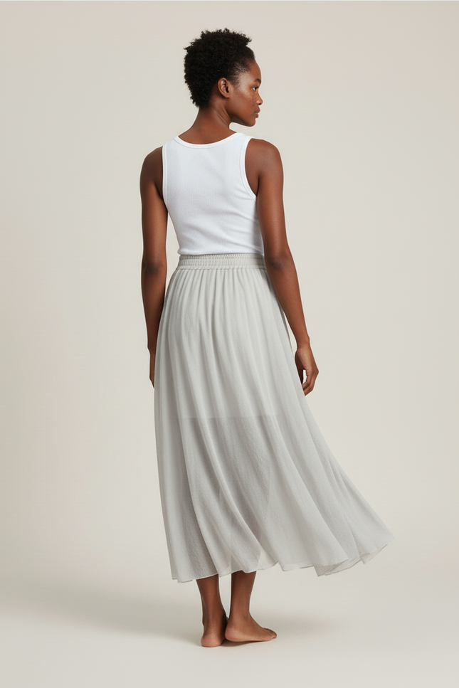 Jupe Longue Couleur Unie