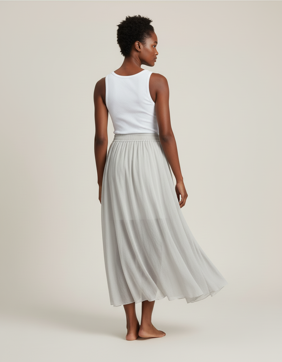 Jupe Longue Couleur Unie