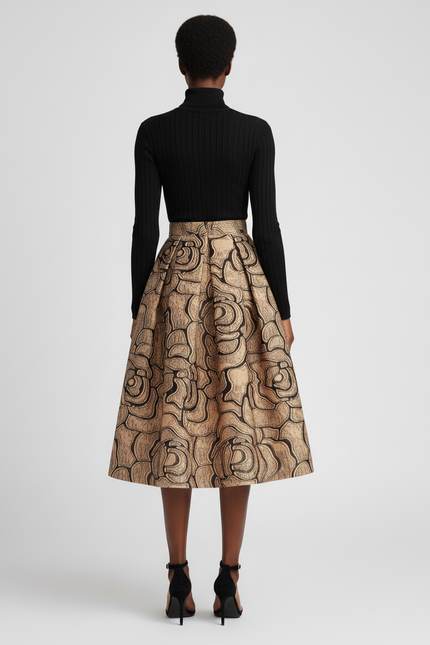 Jupe Patineuse Mi-Longue