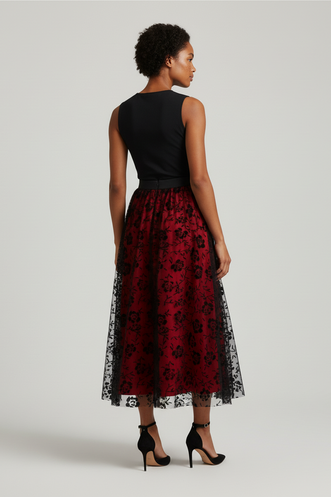 Jupe Longue Vintage Fleurie Élégante