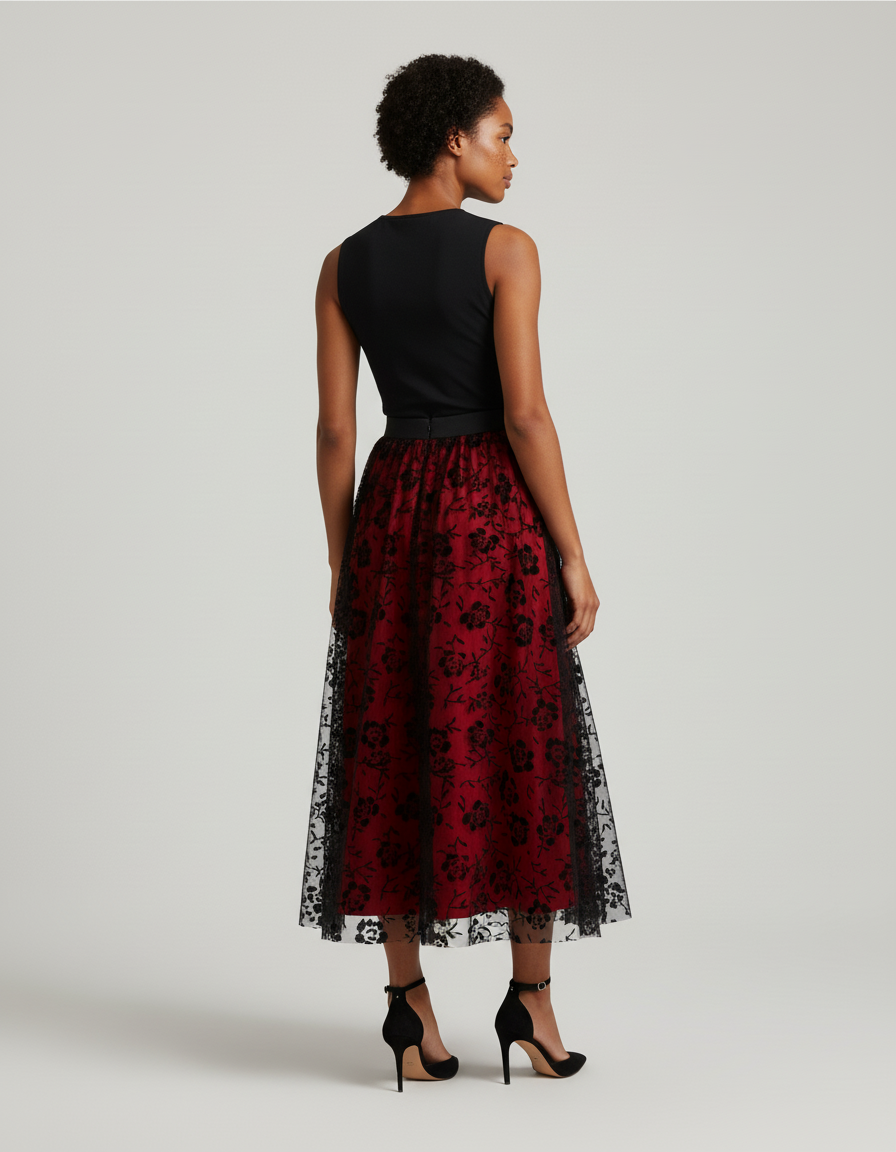 Jupe Longue Vintage Fleurie Élégante