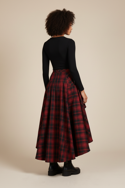 Jupe Tartan Mi-Longue