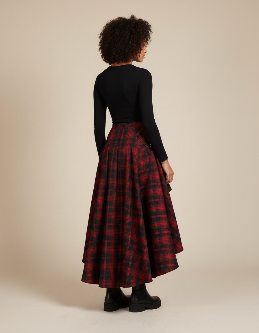 Jupe Tartan Mi-Longue