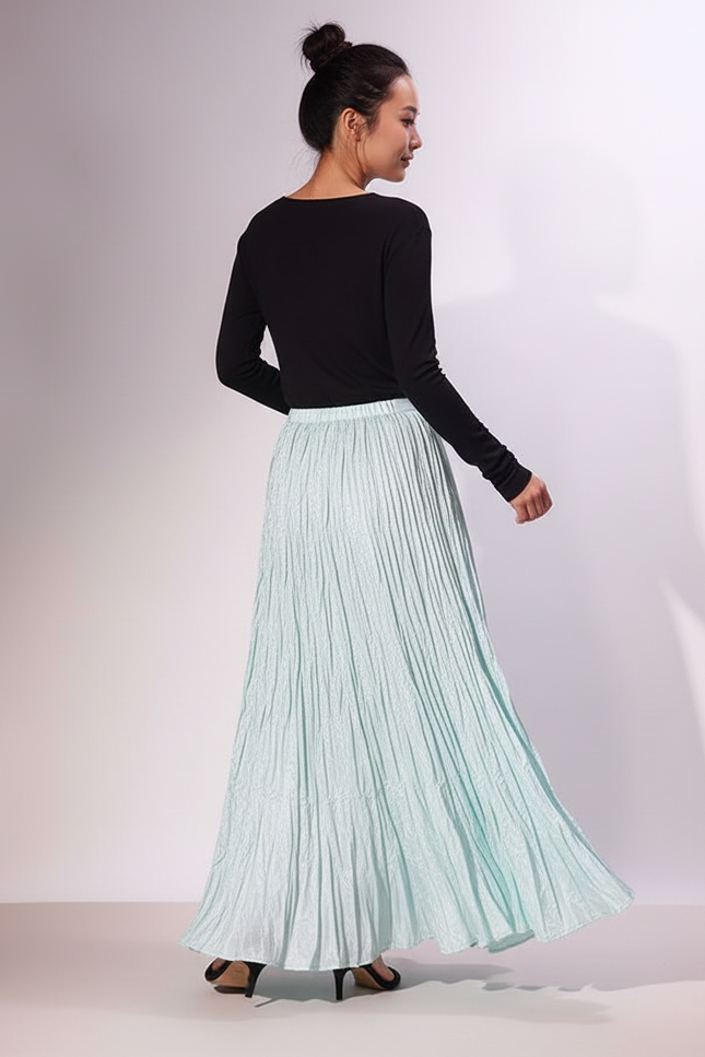 Jupe Froissée Longue