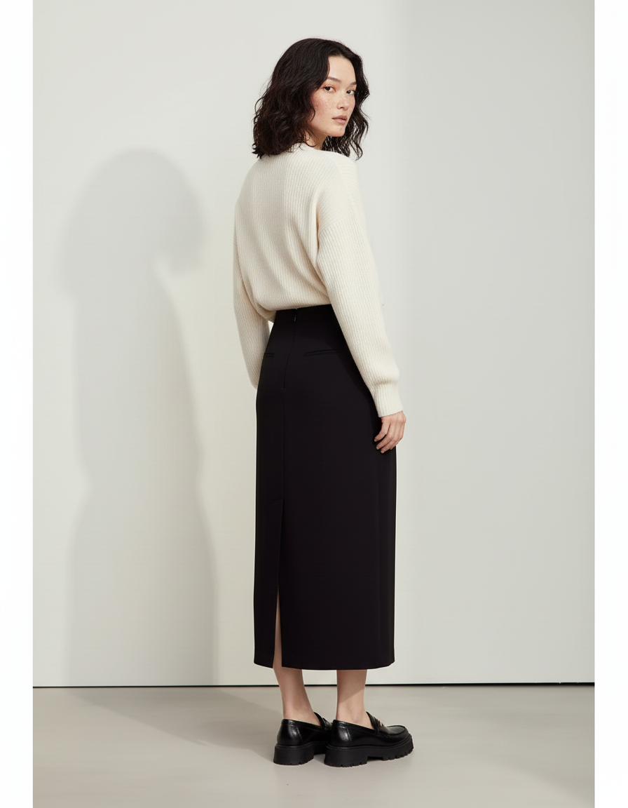 Jupe Longue Fendue Hiver