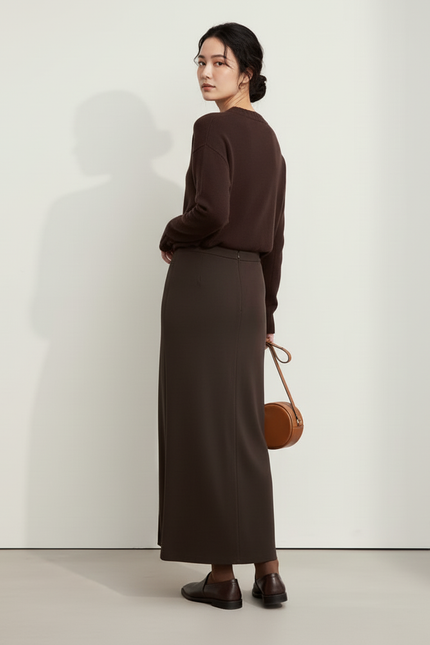 Jupe Portefeuille Longue Droite