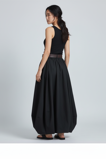 Jupe Longue Lin Noir