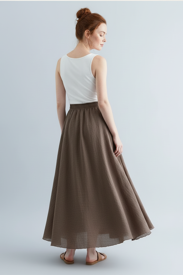 Jupe Longue Smockée