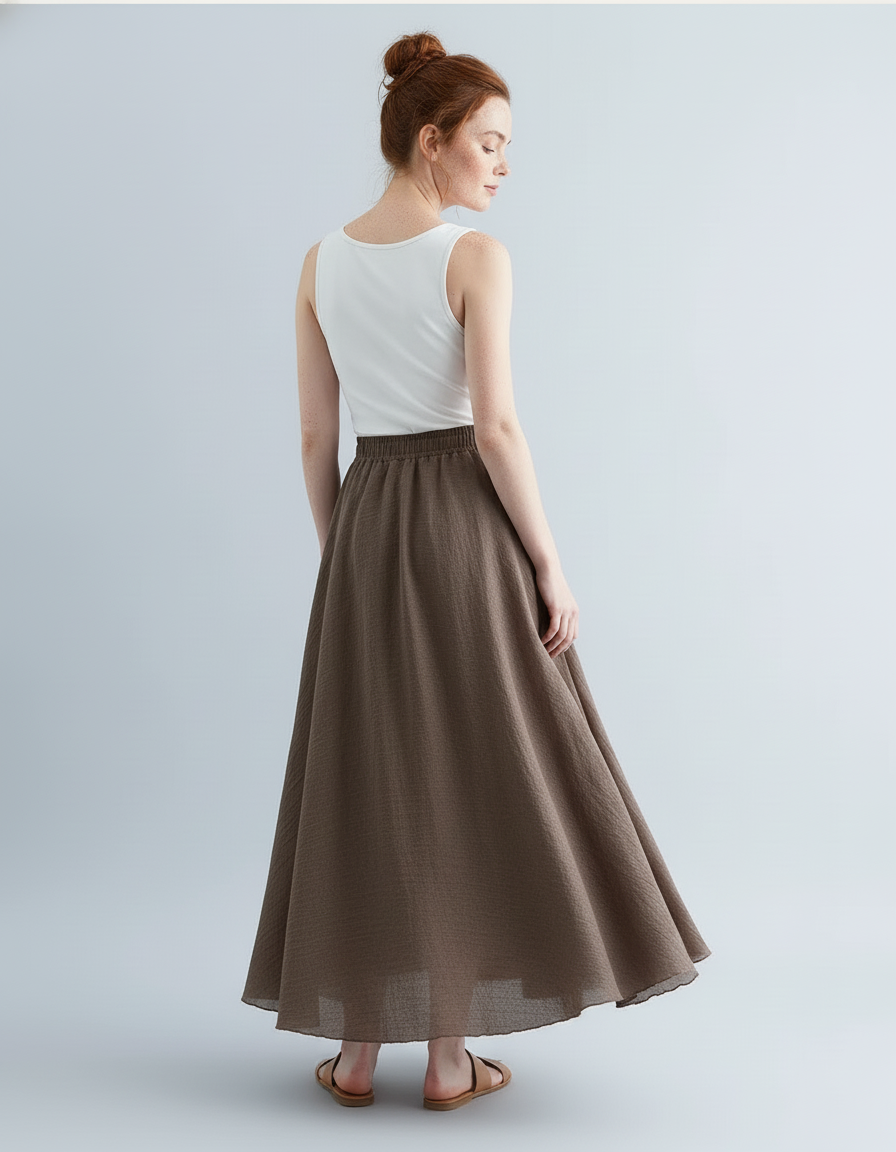 Jupe Longue Smockée