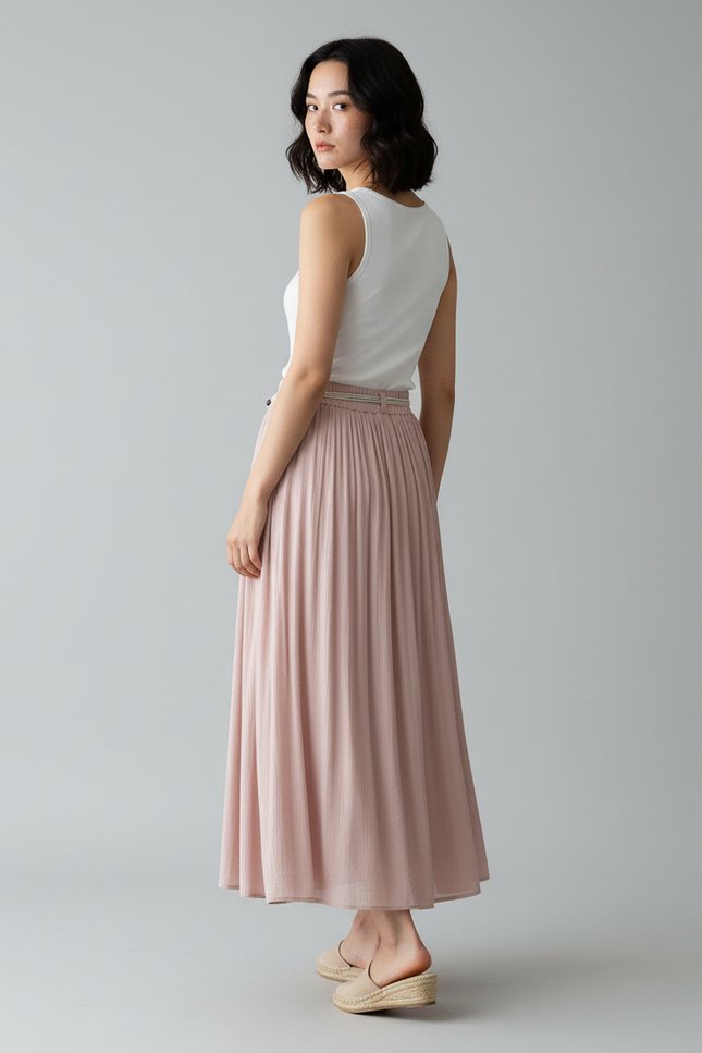 Jupe Longue En Jersey De Coton