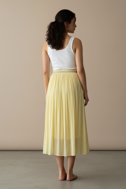 Jupe Longue Jaune Beurre