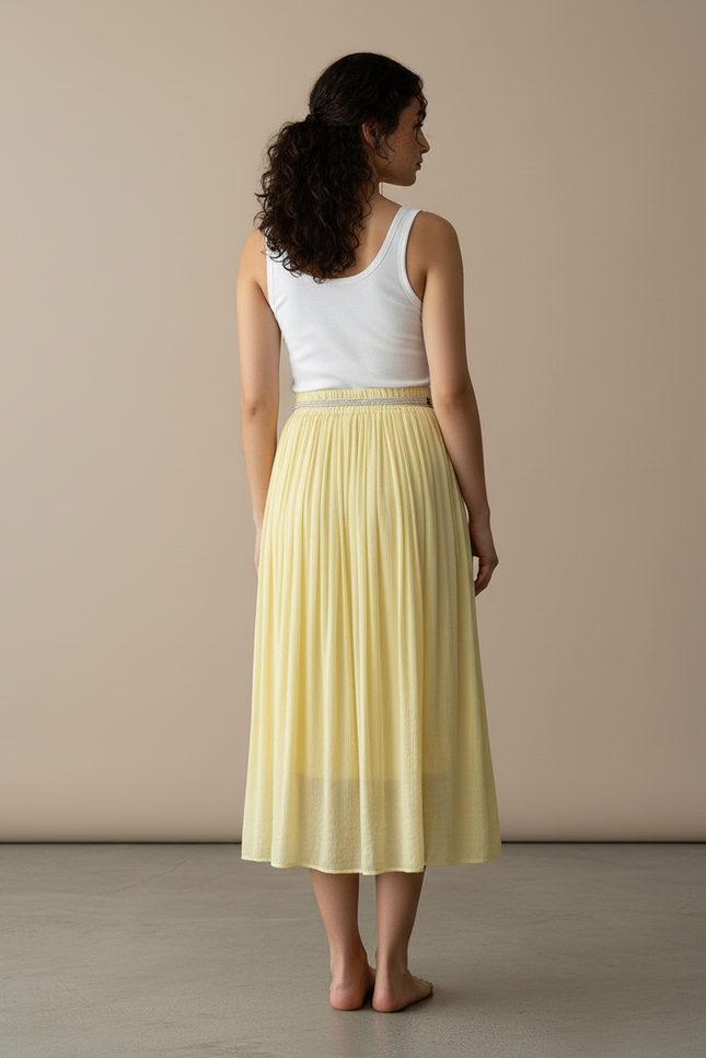 Jupe Longue Jaune Beurre