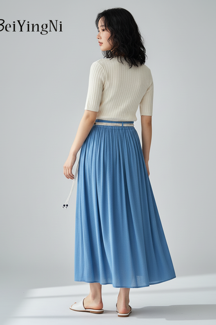 Jupe Longue Chambray