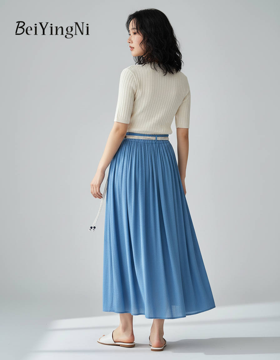 Jupe Longue Chambray