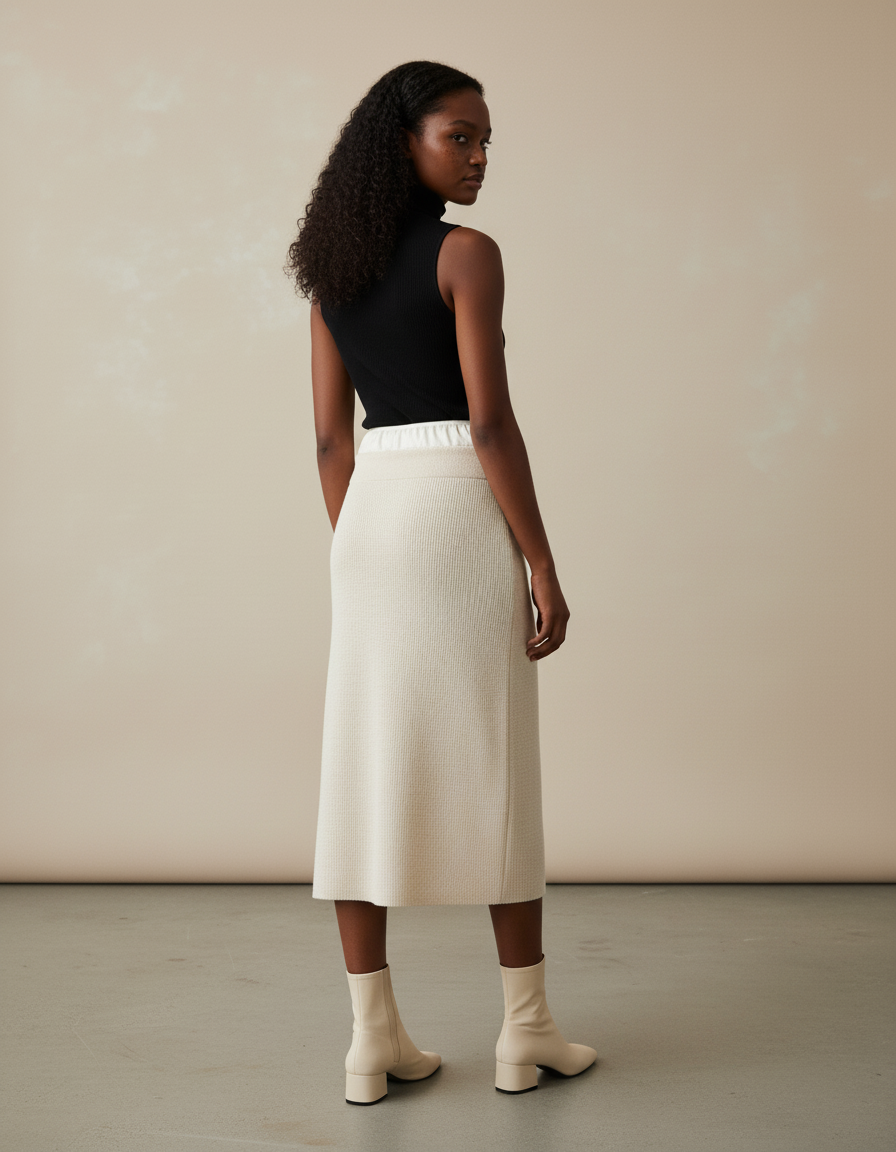 Jupe Creme Longue
