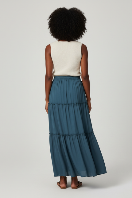 Jupe Longue Bleu Canard