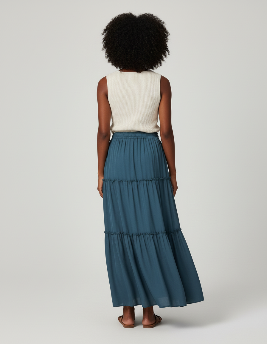 Jupe Longue Bleu Canard