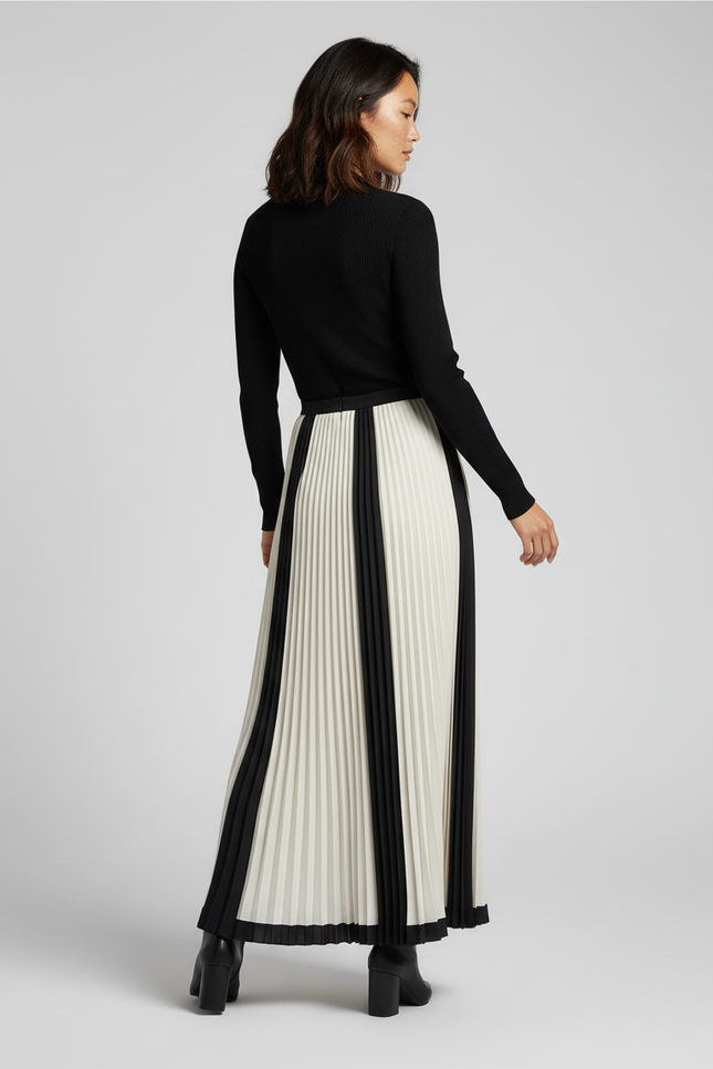 Jupe Noire Et Blanche Longue