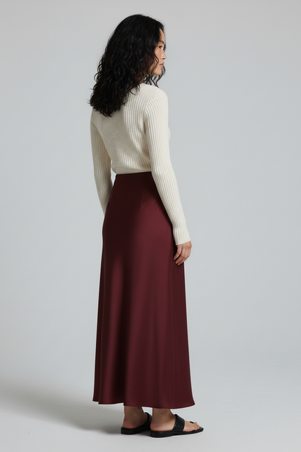 Jupe Longue Bordeaux Femme